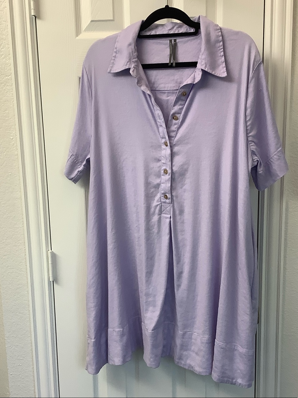 Anthropologie Lavender Short-Sleeve Polo dress
